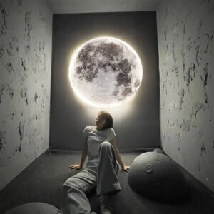 Modern LED Moon Wall Light