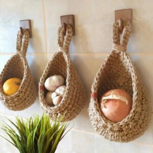 Hand-woven Basket Wall Kitchen Hanging Net